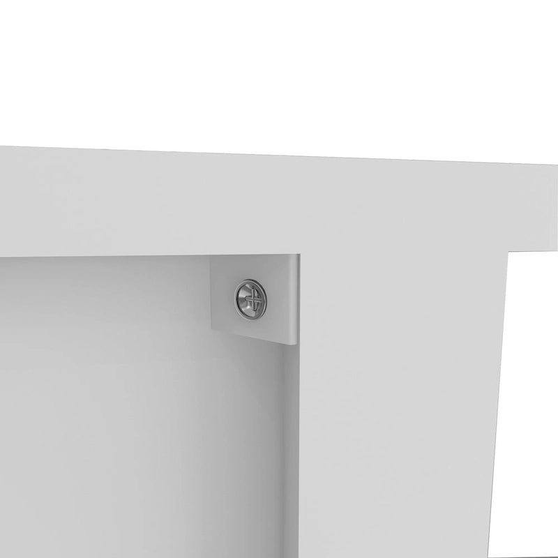 Armoire de rangement de sol en bois pour salle de bain avec 2 étagères réglables