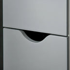 Armoire de rangement haute pour salle de bain Kleankin avec 2 étagères ouvertes et 2 portes, colonne à linge autoportante