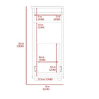 Meuble de rangement de salle de bain TUHOME Ventus avec plateau relevable et tiroir