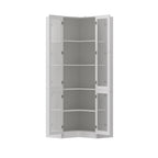 Meuble de salle de bain d'angle blanc 78,7 cm de hauteur - Rangement élégant pour toutes les pièces
