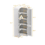 Meuble de salle de bain d'angle blanc 78,7 cm de hauteur - Rangement élégant pour toutes les pièces