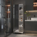 Armoire à linge avec miroir et 5 étagères ouvertes FM Furniture Los Angeles
