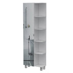 Armoire à linge avec miroir et 5 étagères ouvertes FM Furniture Los Angeles