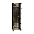Armoire à linge avec miroir et 5 étagères ouvertes FM Furniture Los Angeles
