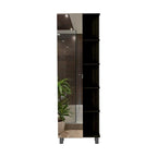 Armoire à linge avec miroir et 5 étagères ouvertes FM Furniture Los Angeles
