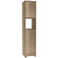 Armoire à linge Ibis de 35,5 cm de large avec portes doubles, 4 étagères intérieures et 2 placards