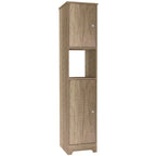 Armoire à linge Ibis de 35,5 cm de large avec portes doubles, 4 étagères intérieures et 2 placards