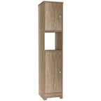 Armoire à linge Ibis de 35,5 cm de large avec portes doubles, 4 étagères intérieures et 2 placards