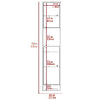 Armoire à linge Ibis de 35,5 cm de large avec portes doubles, 4 étagères intérieures et 2 placards