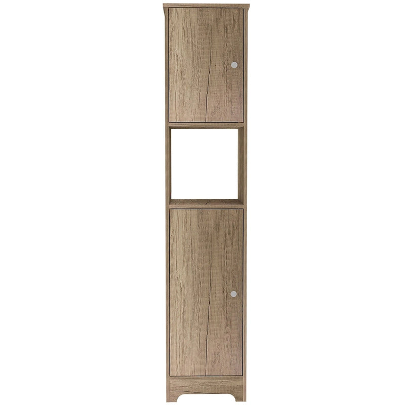 Armoire à linge Ibis de 35,5 cm de large avec portes doubles, 4 étagères intérieures et 2 placards
