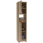 Armoire à linge Ibis de 35,5 cm de large avec portes doubles, 4 étagères intérieures et 2 placards
