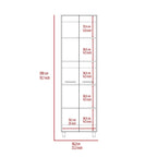 Armoire à linge Ibis de 35,5 cm de large avec portes doubles, 4 étagères intérieures et 2 placards