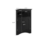 Armoire de rangement d'angle classique et élégante en bois, pour usage intérieur