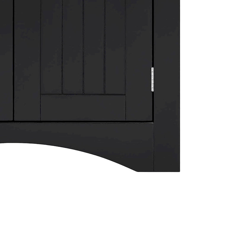 Armoire de rangement d'angle classique et élégante en bois, pour usage intérieur