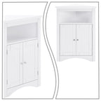 Armoire de rangement d'angle classique et élégante en bois, pour usage intérieur