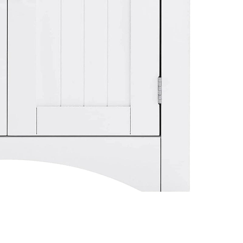 Armoire de rangement d'angle classique et élégante en bois, pour usage intérieur