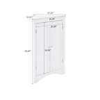 Armoire de rangement d'angle classique et élégante en bois, pour usage intérieur