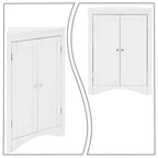 Armoire de rangement d'angle classique et élégante en bois, pour usage intérieur