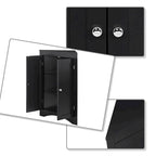 Armoire de rangement d'angle classique et élégante en bois, pour usage intérieur