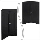 Armoire de rangement d'angle classique et élégante en bois, pour usage intérieur