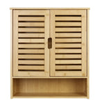 Armoire de rangement murale pour salle de bain avec étagère réglable et double porte