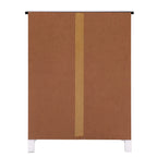 Armoire à linge de salle de bain en bois blanc et noir - 81 cm (H) x 60 cm (L) x 30 cm (P)