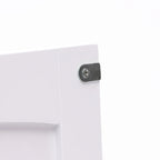 Armoire à linge de salle de bain en bois blanc et noir - 81 cm (H) x 60 cm (L) x 30 cm (P)
