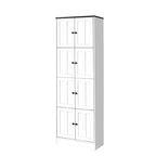 Armoire de rangement haute avec portes et étagères