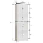Armoire de rangement haute avec portes et étagères
