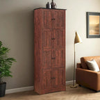 Armoire de rangement haute avec portes et étagères