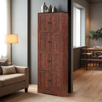 Armoire de rangement haute avec portes et étagères
