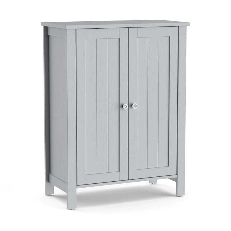 Meuble de salle de bain en bois sur pied