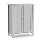 Meuble de salle de bain en bois sur pied