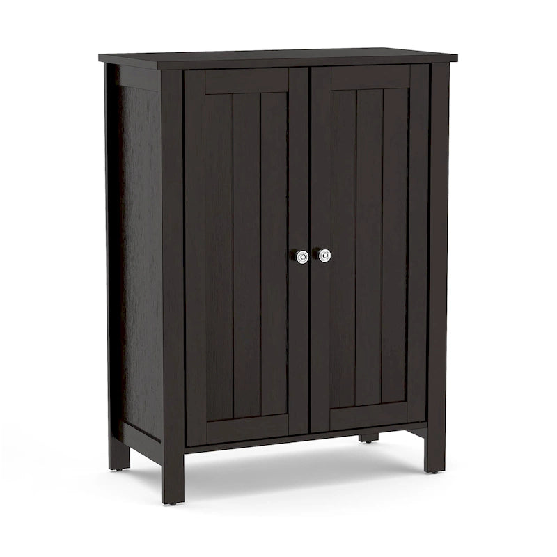 Meuble de salle de bain en bois sur pied