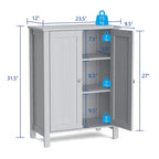 Meuble de salle de bain en bois sur pied