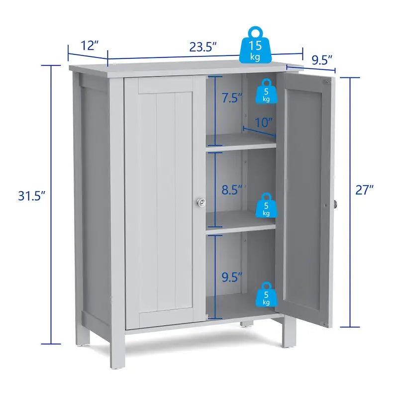 Meuble de salle de bain en bois sur pied