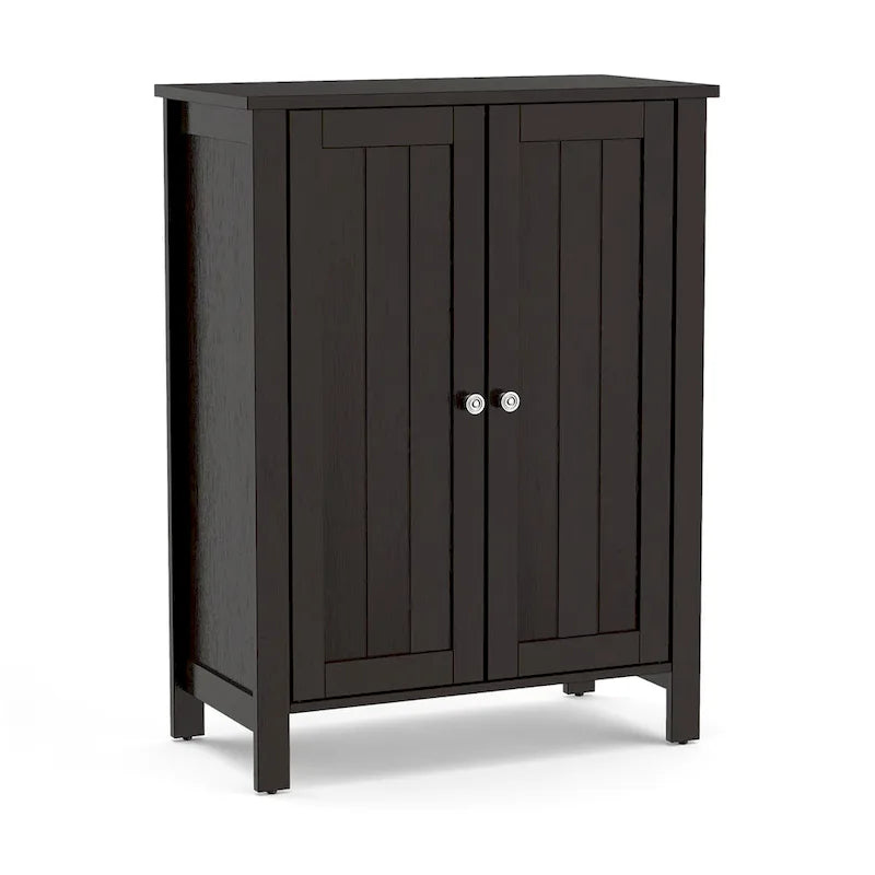 Meuble de salle de bain en bois sur pied