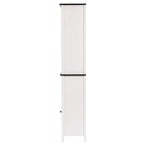 Colonne de rangement pour salle de bain en bois blanc et noir - 63 cm (H) x 15,75 cm (L) x 11,81 cm (P)