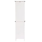 Colonne de rangement pour salle de bain en bois blanc et noir - 63 cm (H) x 15,75 cm (L) x 11,81 cm (P)