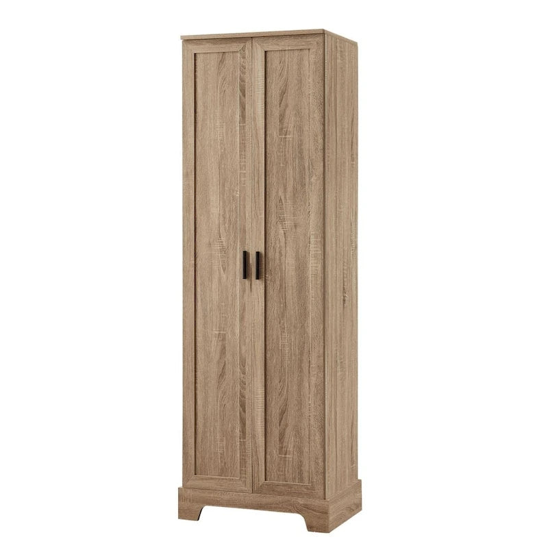 Armoire de rangement à deux portes pour salle de bain ou bureau, étagère réglable en MDF