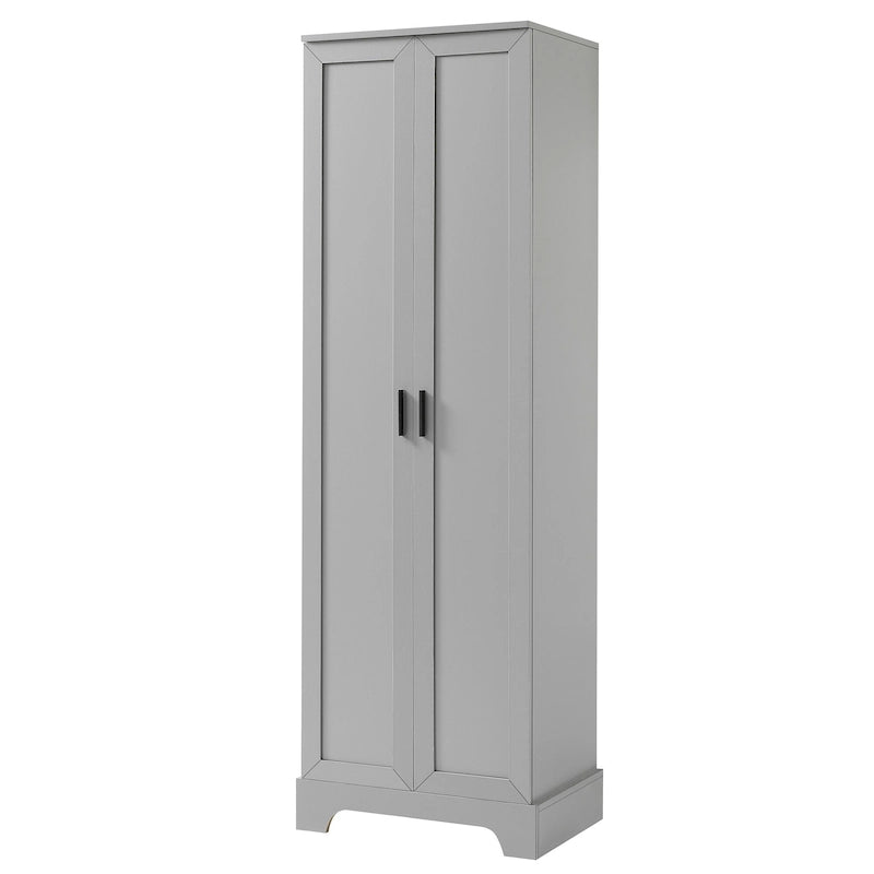 Armoire de rangement à deux portes pour salle de bain ou bureau, étagère réglable en MDF