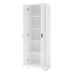 Armoire de rangement à deux portes pour salle de bain ou bureau, étagère réglable en MDF