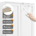 Armoire de rangement à deux portes pour salle de bain ou bureau, étagère réglable en MDF