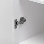 Armoire de rangement à deux portes pour salle de bain ou bureau, étagère réglable en MDF