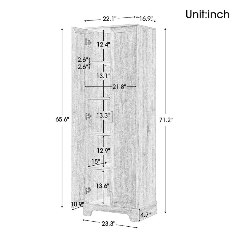 Armoire de rangement à deux portes pour salle de bain ou bureau, étagère réglable en MDF