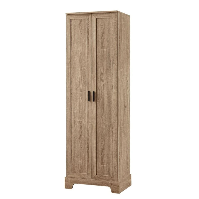 Armoire de rangement à deux portes pour salle de bain ou bureau, étagère réglable en MDF