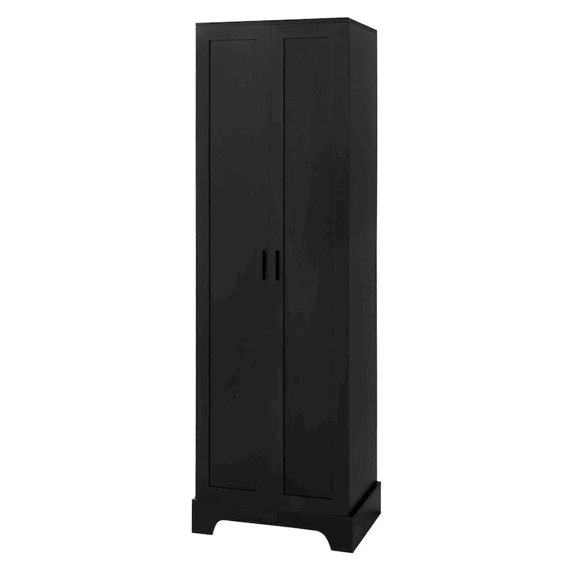 Armoire de rangement à deux portes pour salle de bain ou bureau, étagère réglable en MDF