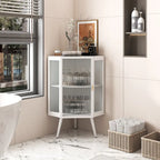 Meuble d'angle métallique de 80 cm de haut avec étagère réglable