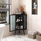 Meuble d'angle métallique de 80 cm de haut avec étagère réglable