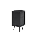 Meuble d'angle métallique de 80 cm de haut avec étagère réglable